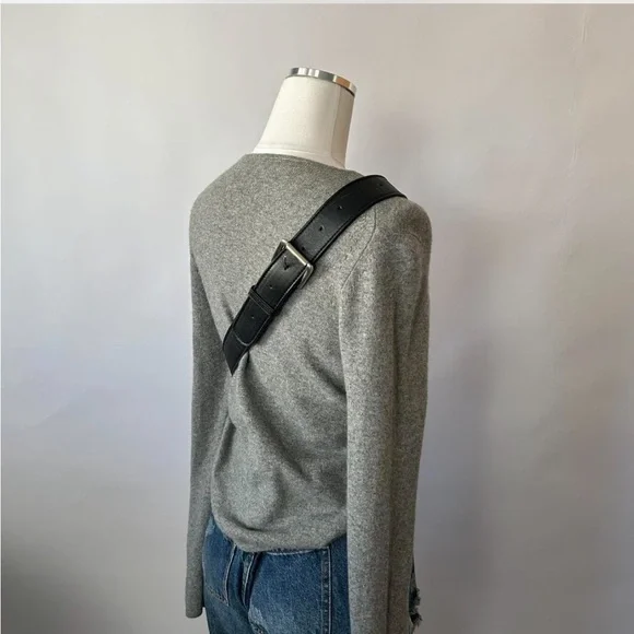 Free People Black Leather Belt Sling Bag. - Picture 6 of 11